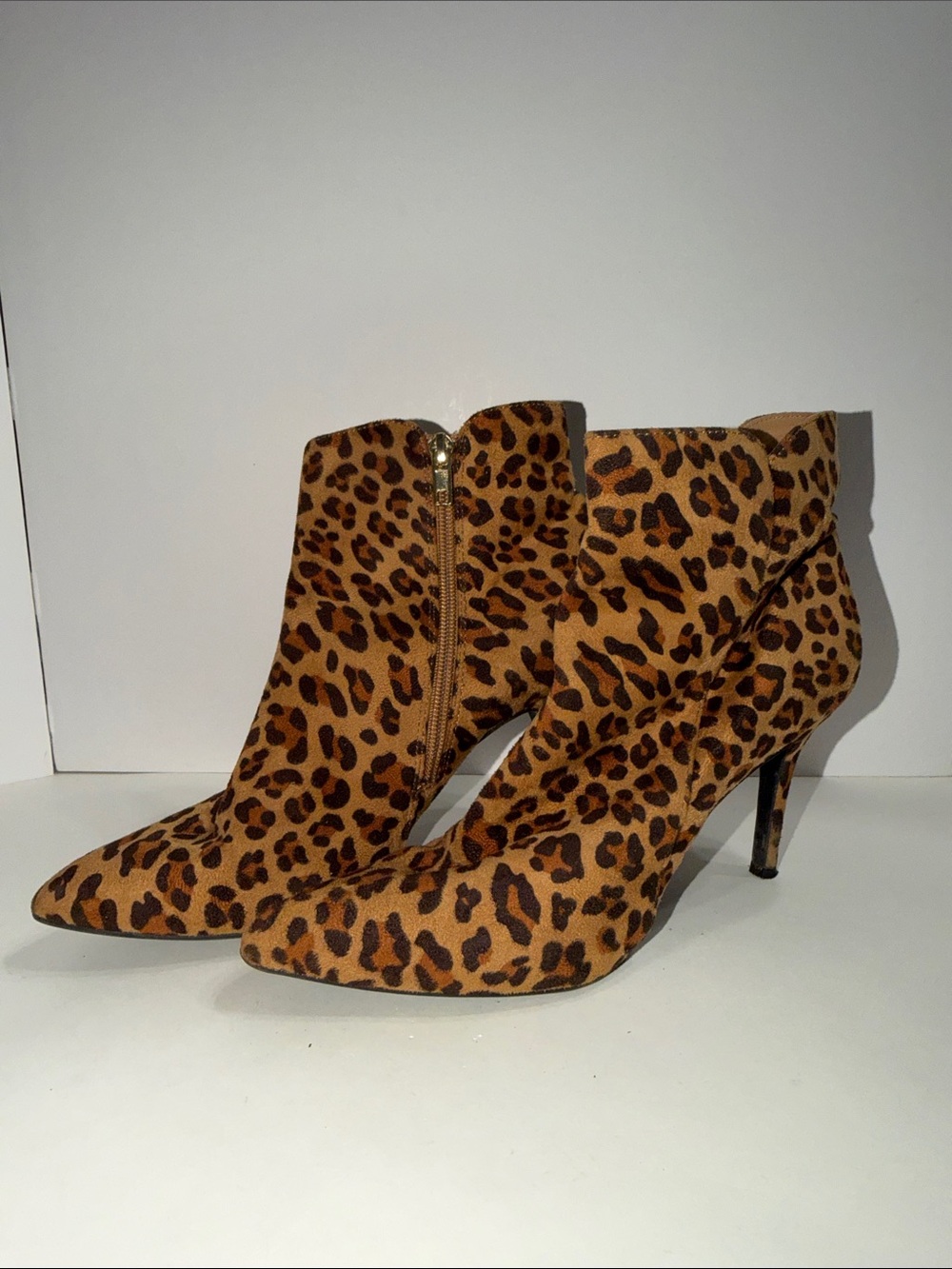 Zigi Soho Savida Leopard Print Ankle Boots in Brown and Black